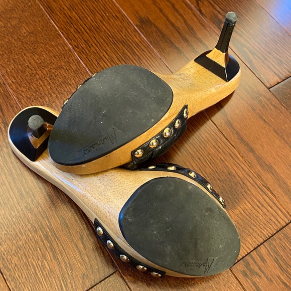 MARCIANO WOODEN STILETTO SANDALS - Picture 8 of 13